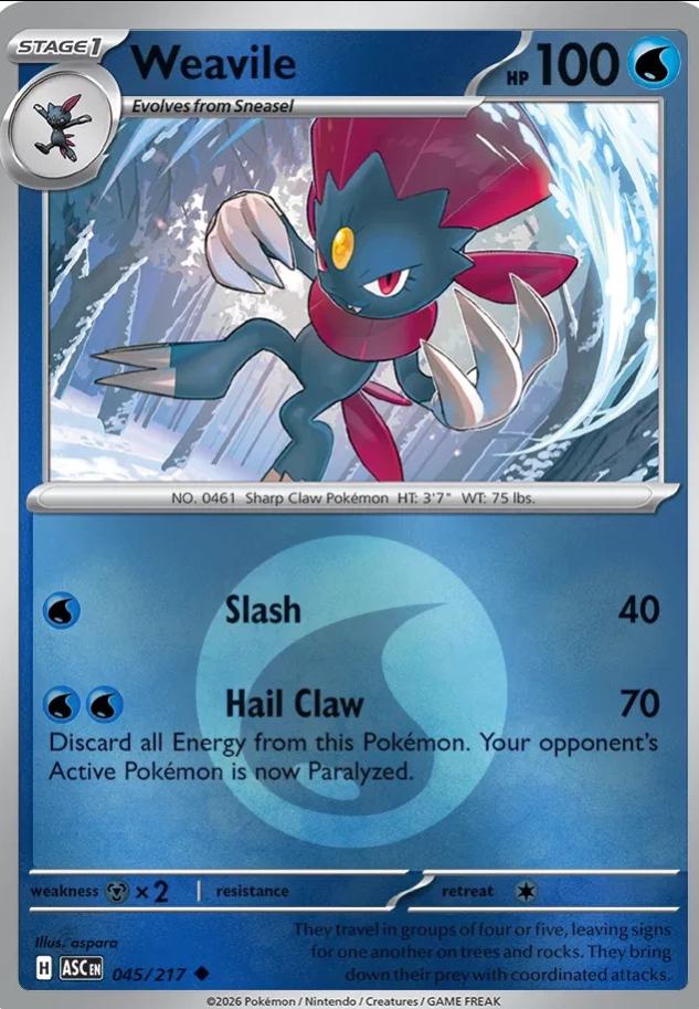 Ascended Heroes Weavile [Energy] Pokémon card